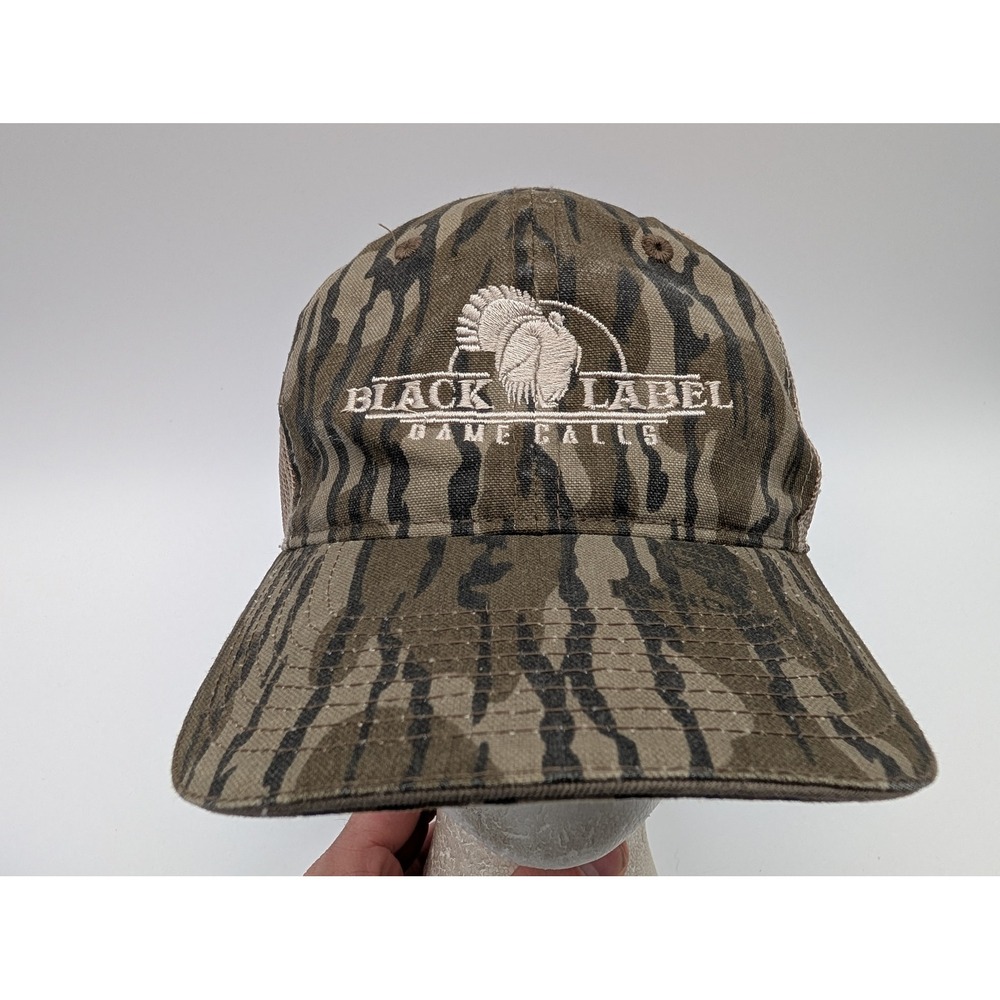 Outdoor Cap Black Label Game Calls Turkey Camo Trucker Hat Mossy Oak Bottomland